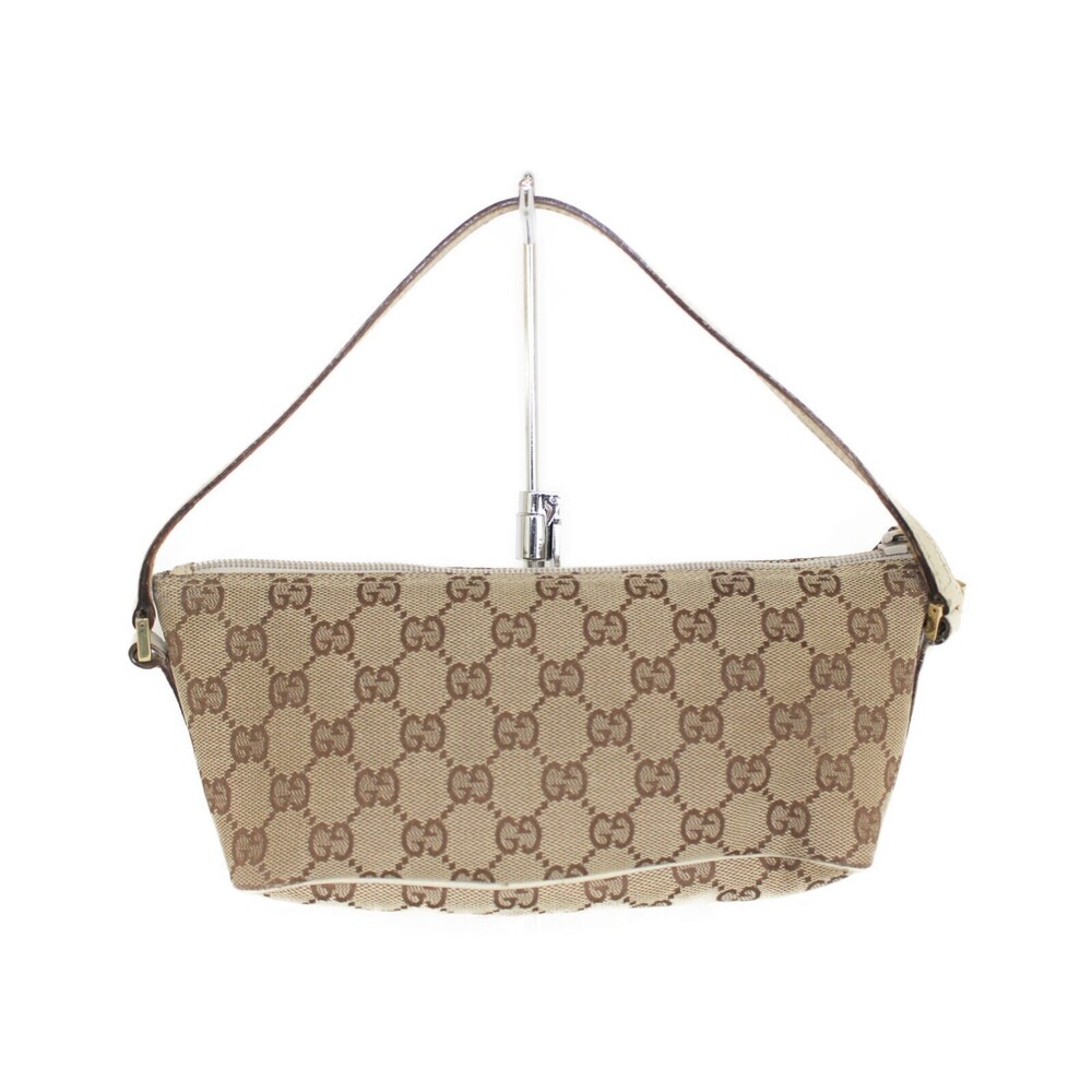 Gucci Canvas Accessory Brown Handbag Pouch Beige Tan